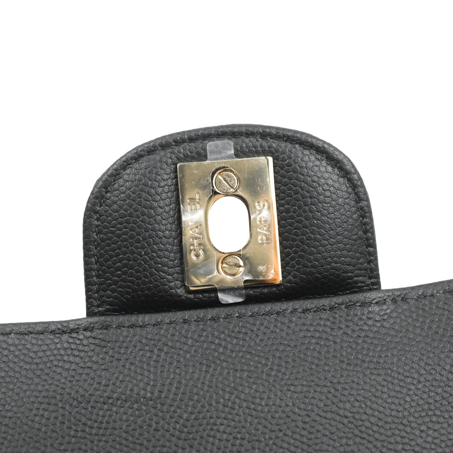 Chanel Classic Chevron S/M Small Double Flap Black Caviar Gold Hardware