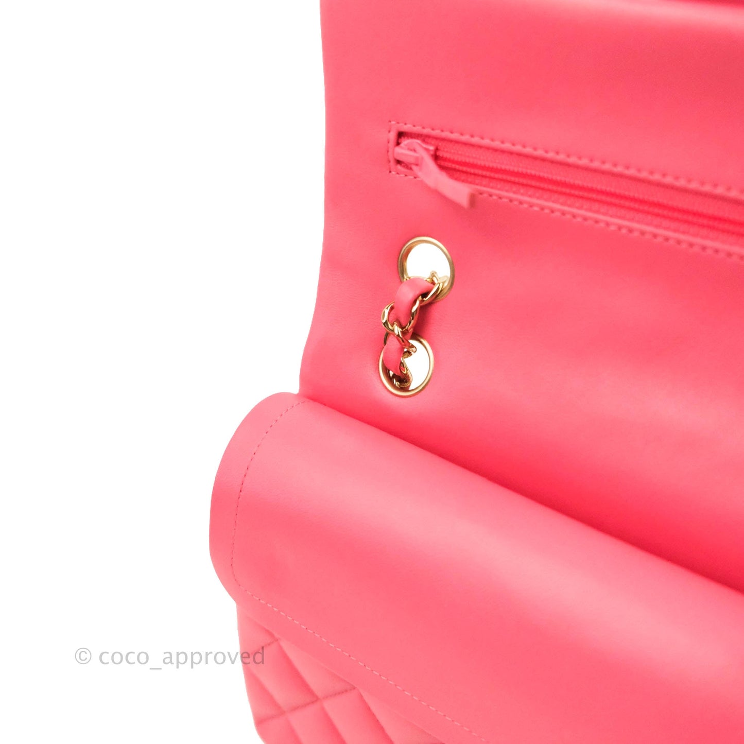 Chanel Small Classic Quilted Flap Rosy Pink Lambskin Gold Hardware