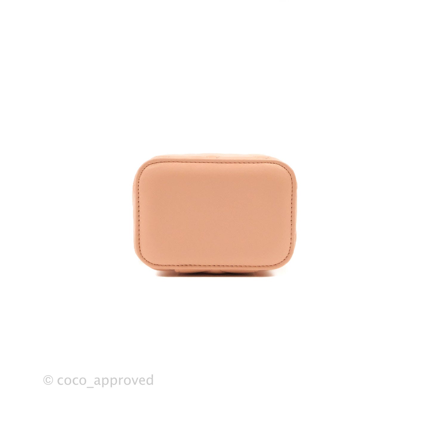 Chanel Classic Mini Pearl Crush Vanity With Chain Pink Lambskin Aged Gold Hardware