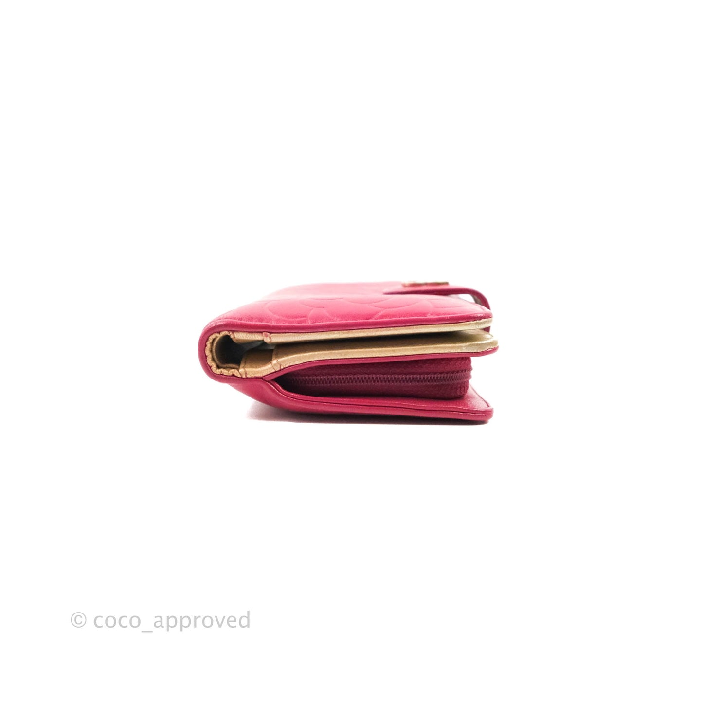Chanel Wallet in Pink Camellia Embossed Lambskin