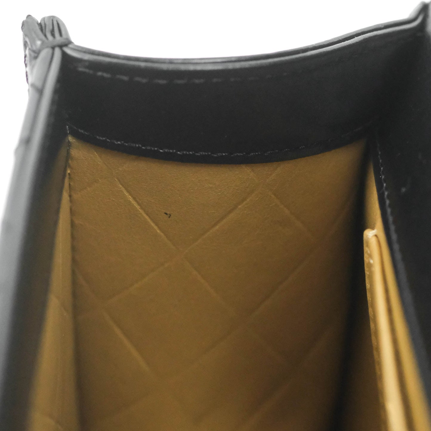 Chanel Mini Flap Bag Black Calfskin Aged Gold Hardware 21B