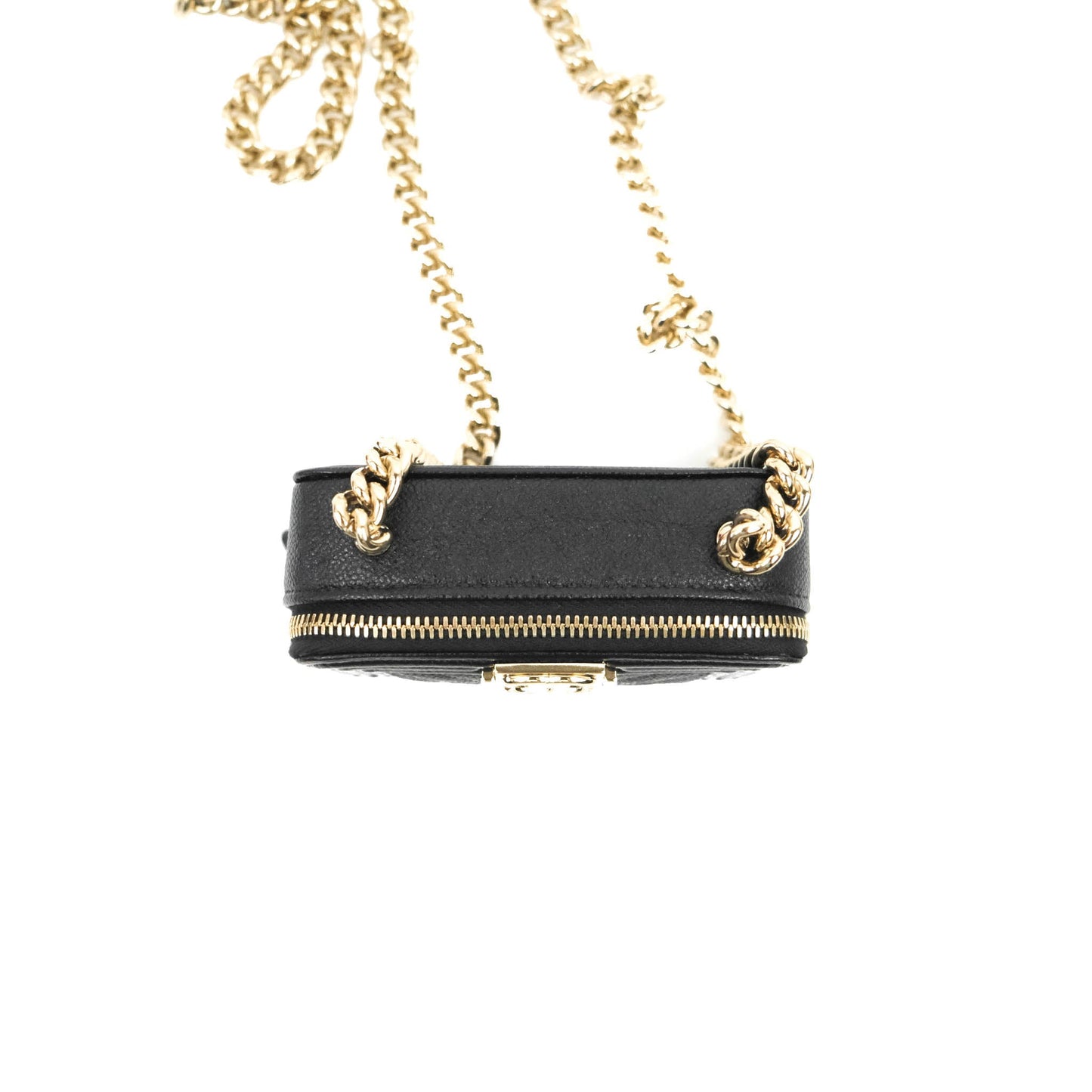 Chanel Mini Boy Clutch with Chain Black Caviar Gold Hardware