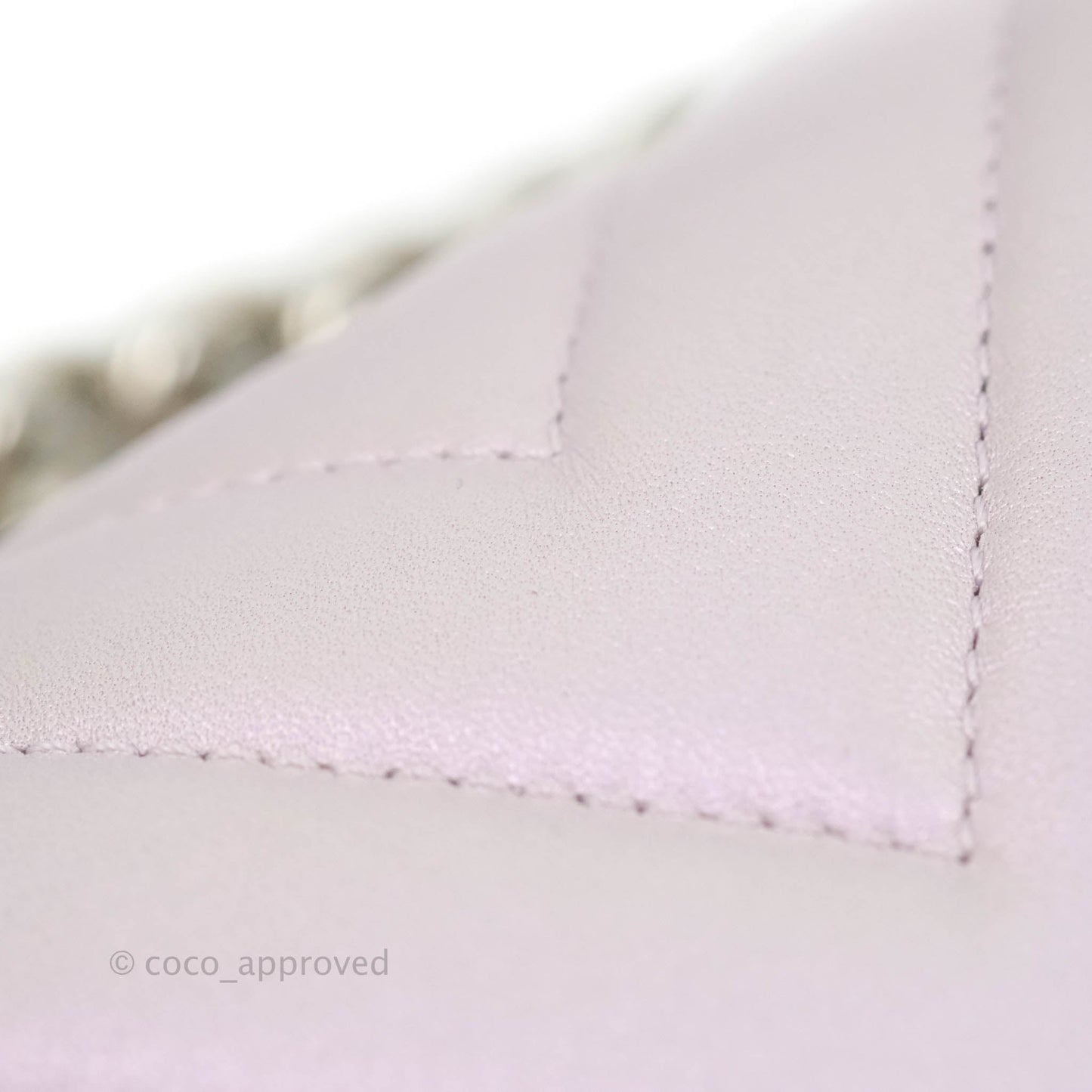 Chanel Medium Boy Chevron Iridescent Lilac Calfskin Silver Hardware