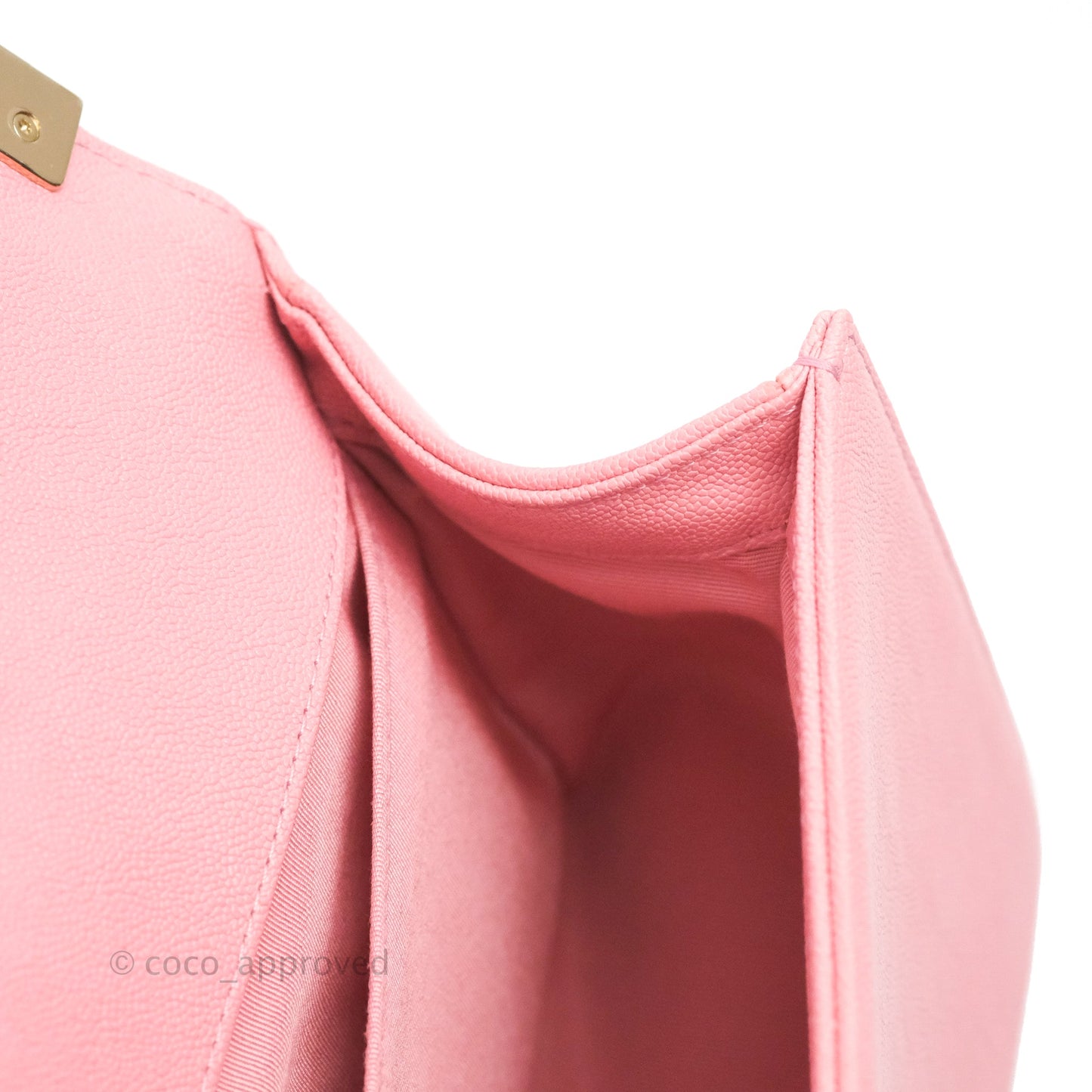 Chanel Quilted Medium Boy Rosy Pink Chevron Caviar Gold Hardware
