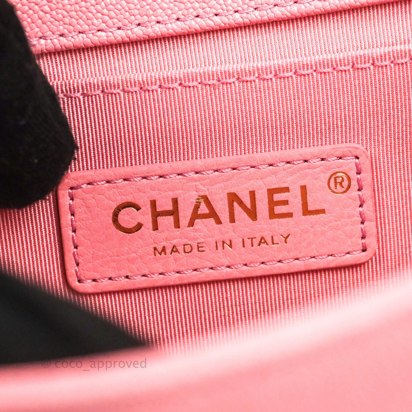 Chanel Quilted Medium Boy Rosy Pink Chevron Caviar Gold Hardware