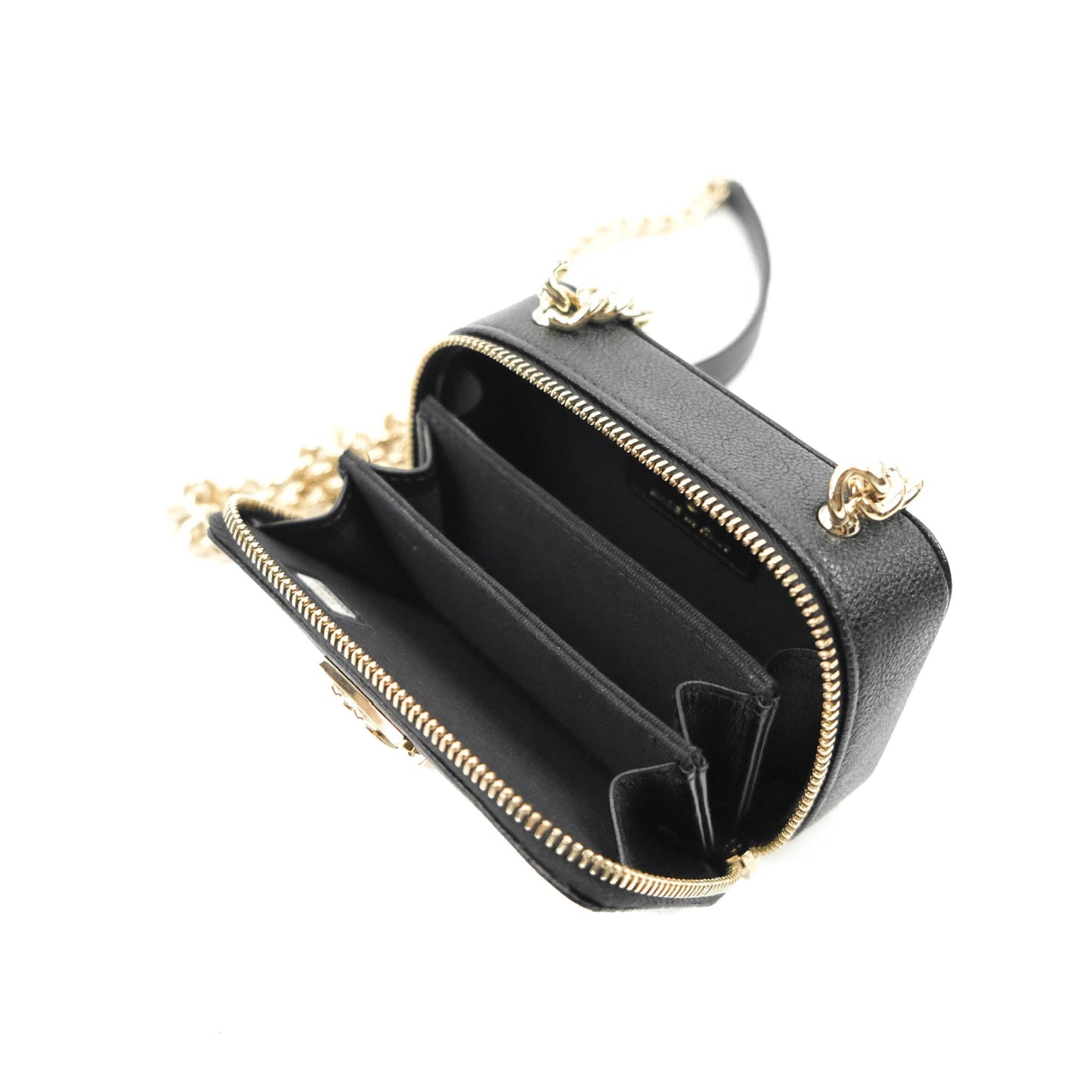 Chanel Mini Boy Clutch with Chain Black Caviar Gold Hardware