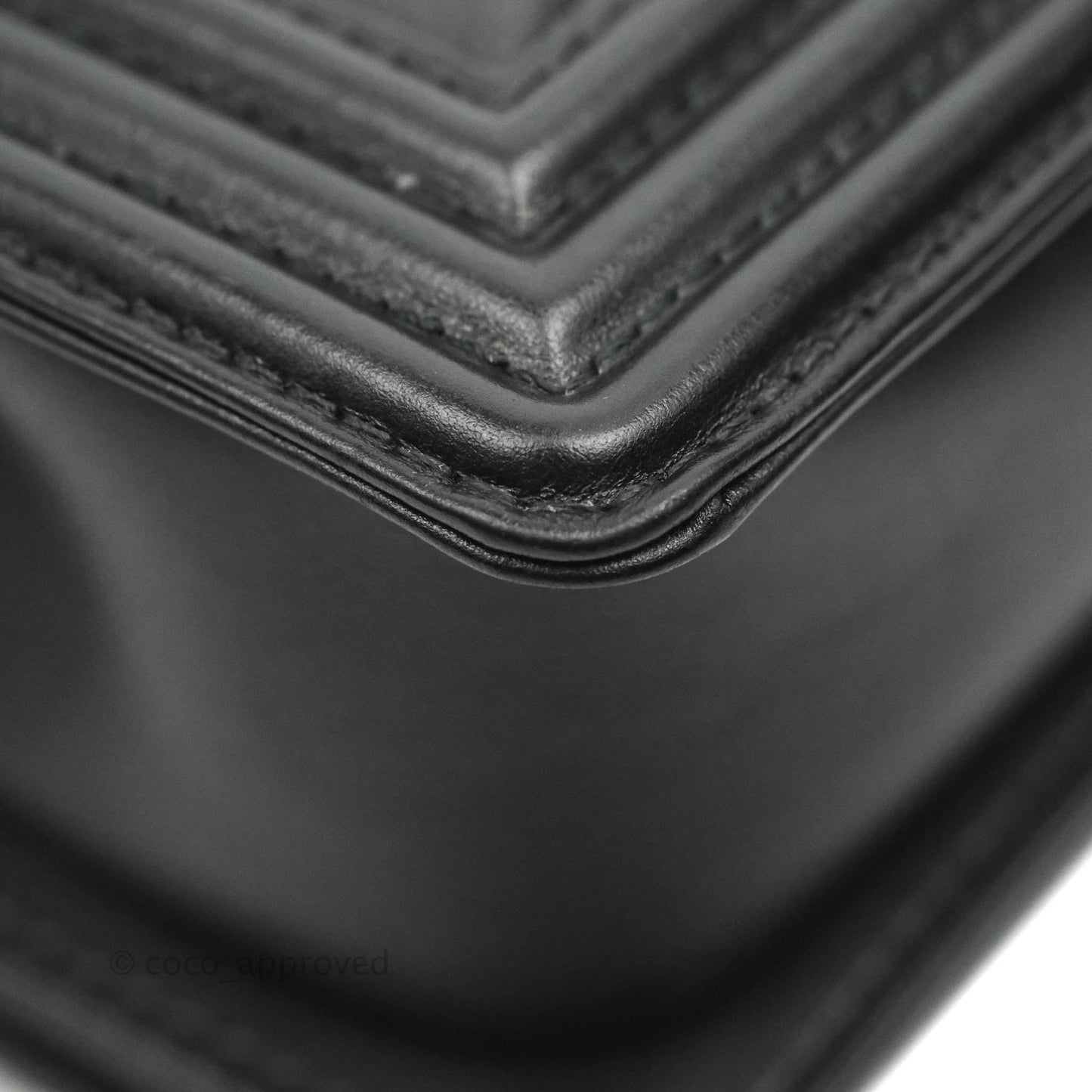 Chanel Small Boy Black Calfskin Aged Gold Hardware