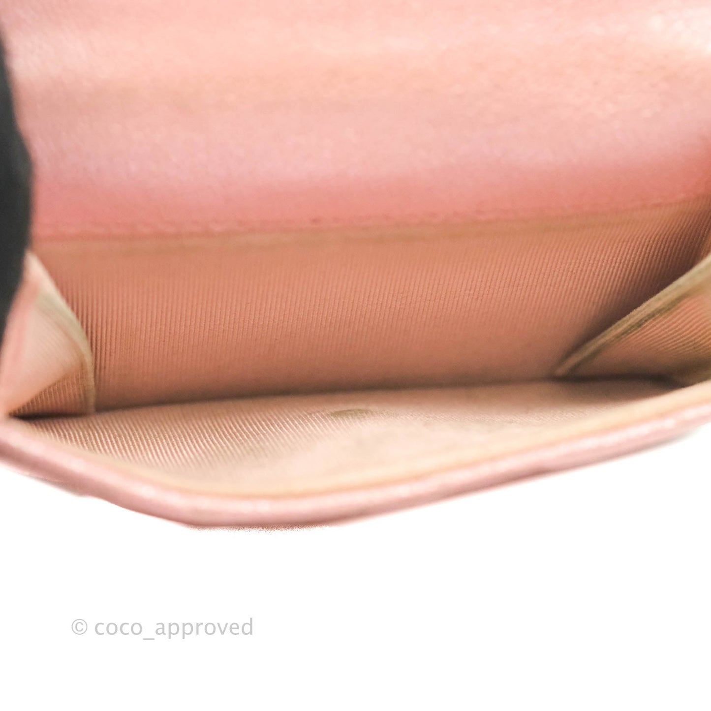 Chanel Quilted Small Classic Flap Trifold Wallet Iridescent Pink Caviar Gold Hardware