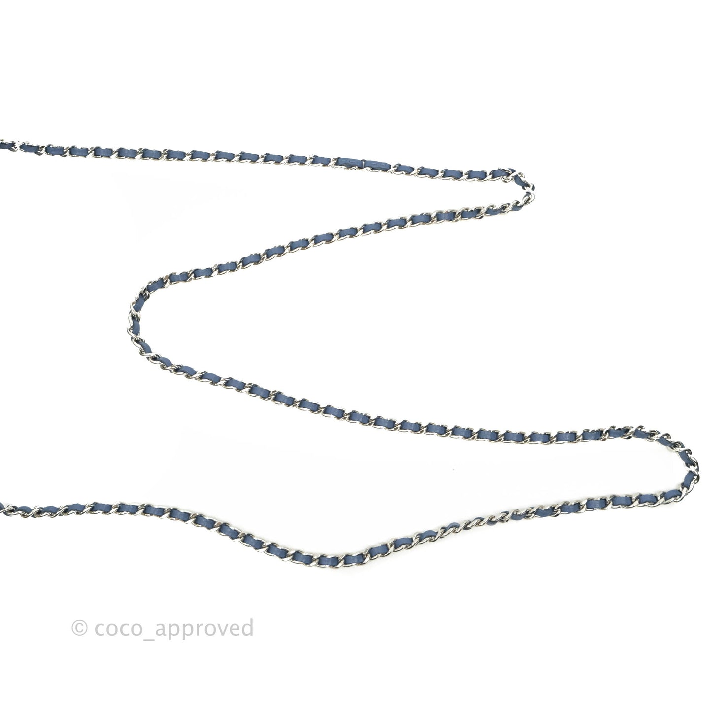 Chanel Quilted Wallet on Chain WOC Washed Denim Silver Hardware