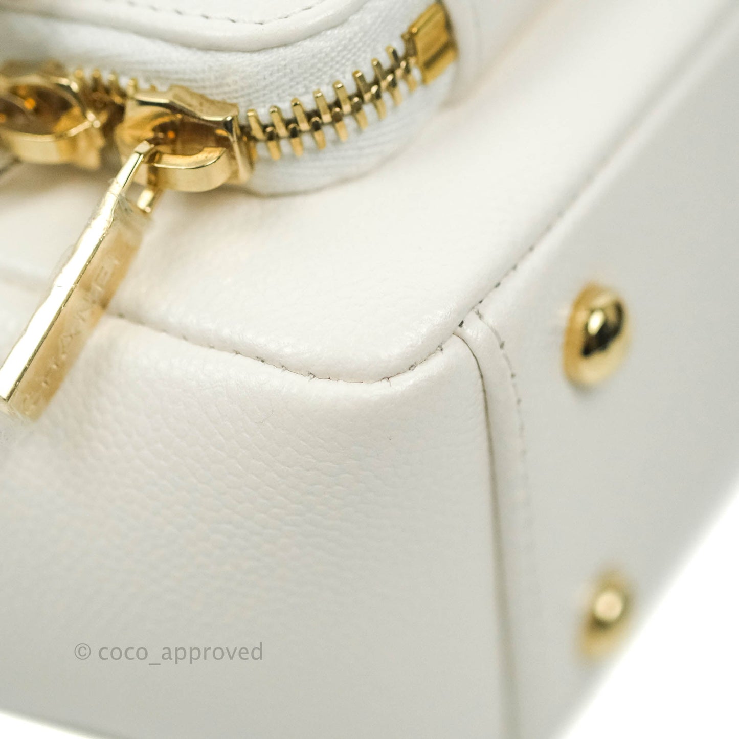 Chanel Quilted Small Business Affinity Flap White Caviar Gold Hardware