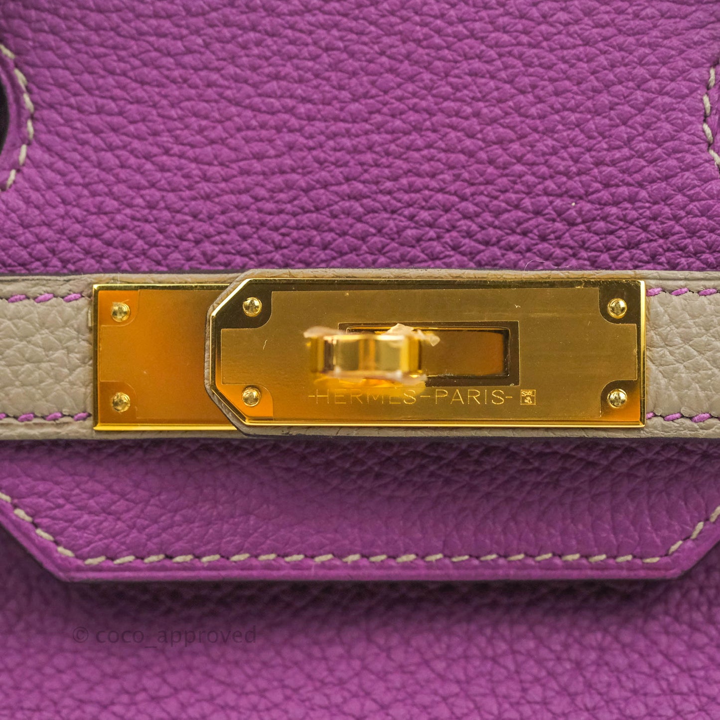 Hermès Birkin 30 Special Order Anemone P9 Gris Asphalt M8 Togo Gold Hardware