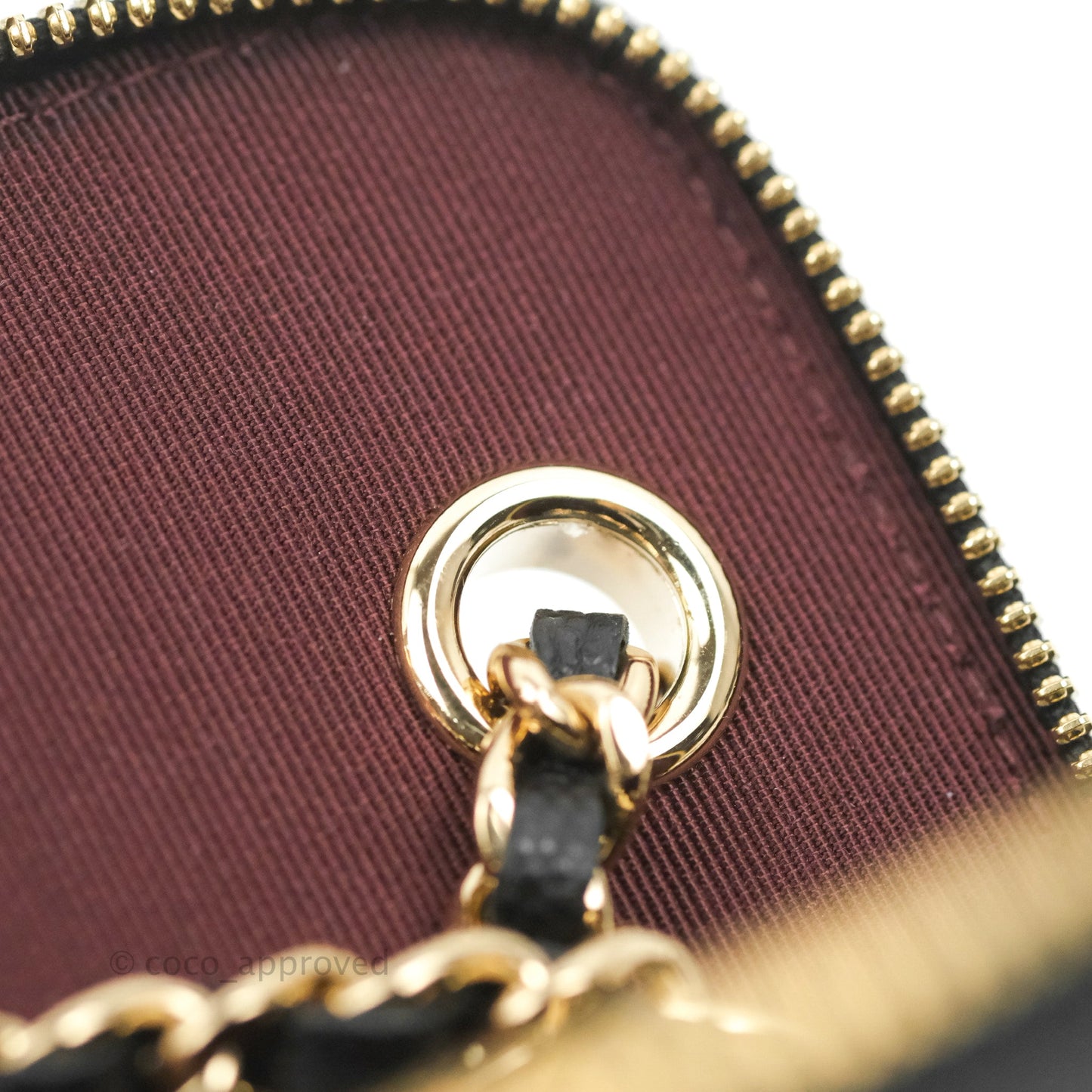 Chanel Mini Vanity With Chain Black Caviar Gold Hardware