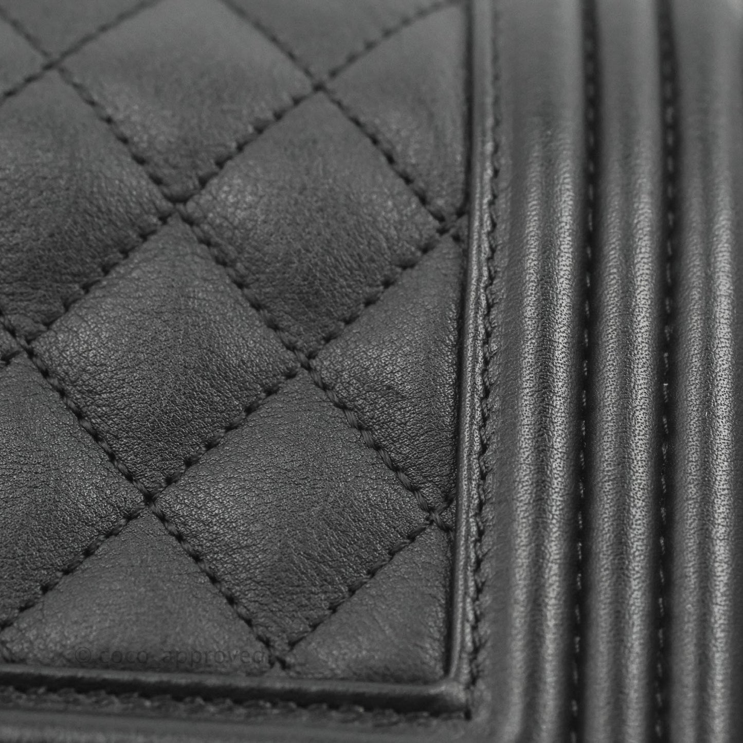 Chanel Quilted Small Boy Black Calfskin Aged Gold Hardware