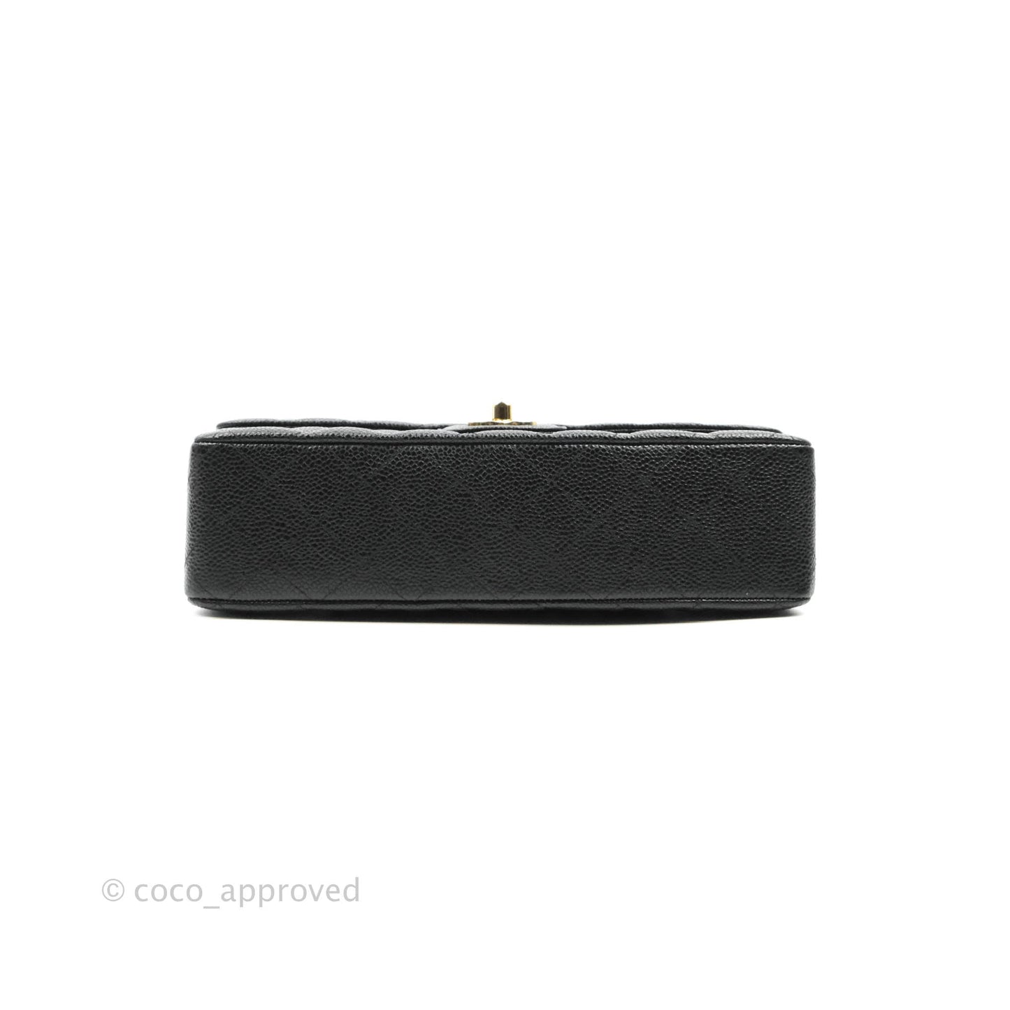 Chanel Classic M/L Medium Double Flap Black Caviar 24k Gold Hardware