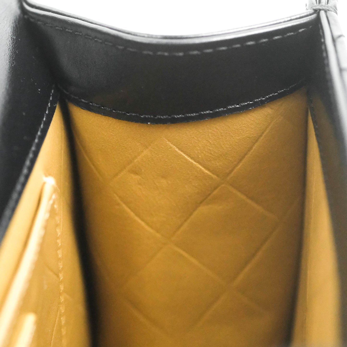 Chanel Mini Flap Bag Black Calfskin Aged Gold Hardware 21B