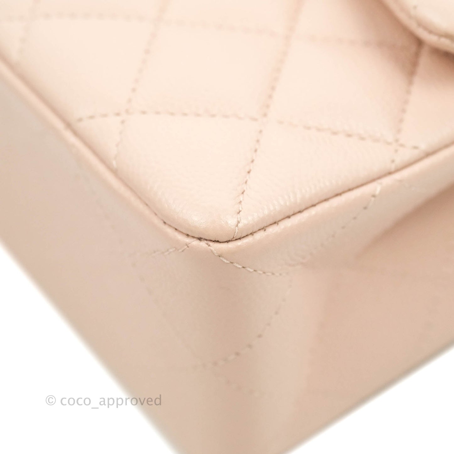 Chanel Small Classic Quilted Flap Rose Clair Pink Caviar Gold Hardware 21C