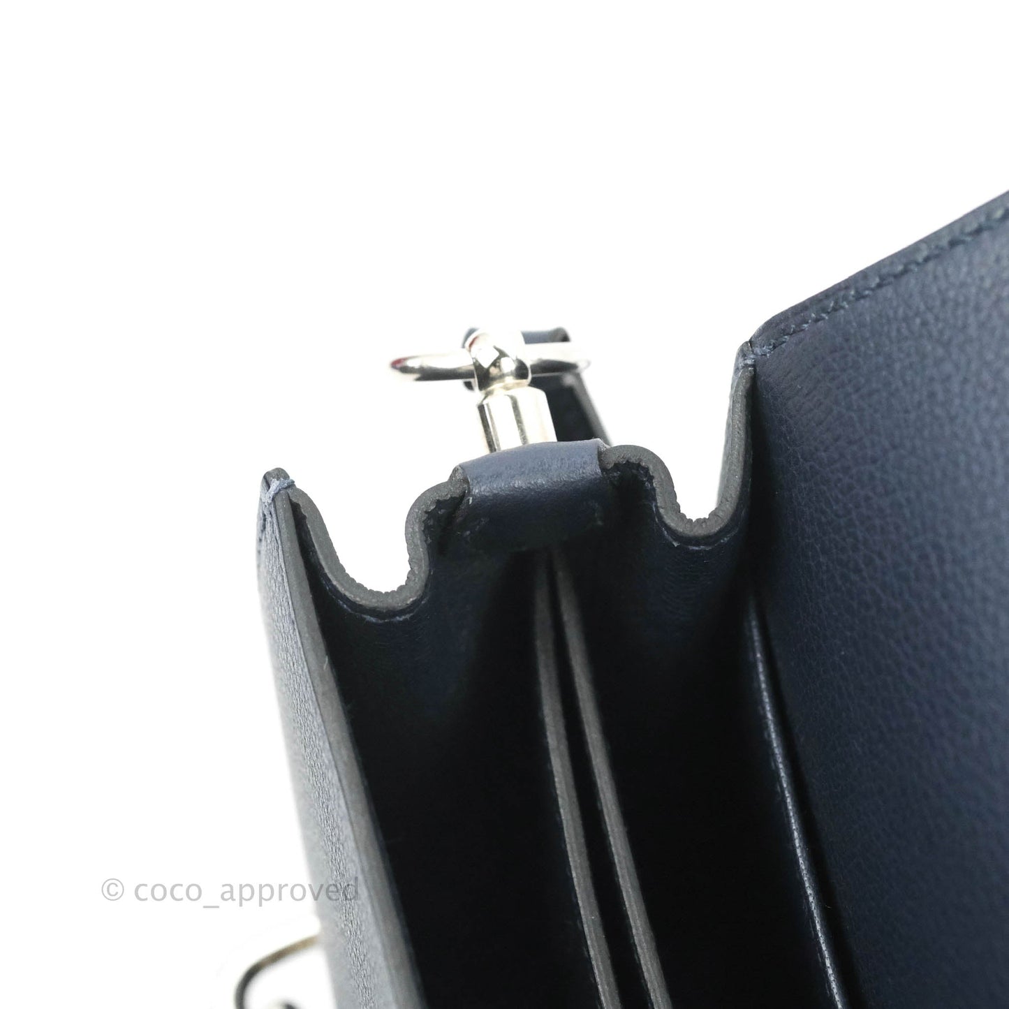 Hermès Roulis Mini 18 Bleu Nuit Evercolor Palladium Hardware