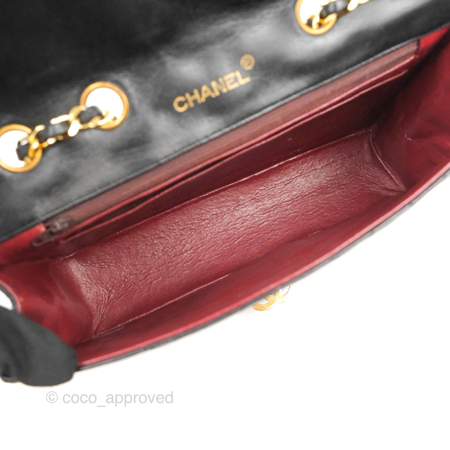 Chanel Vintage CC Clip-lock Flap Bag Black Lambskin 24K Gold Hardware