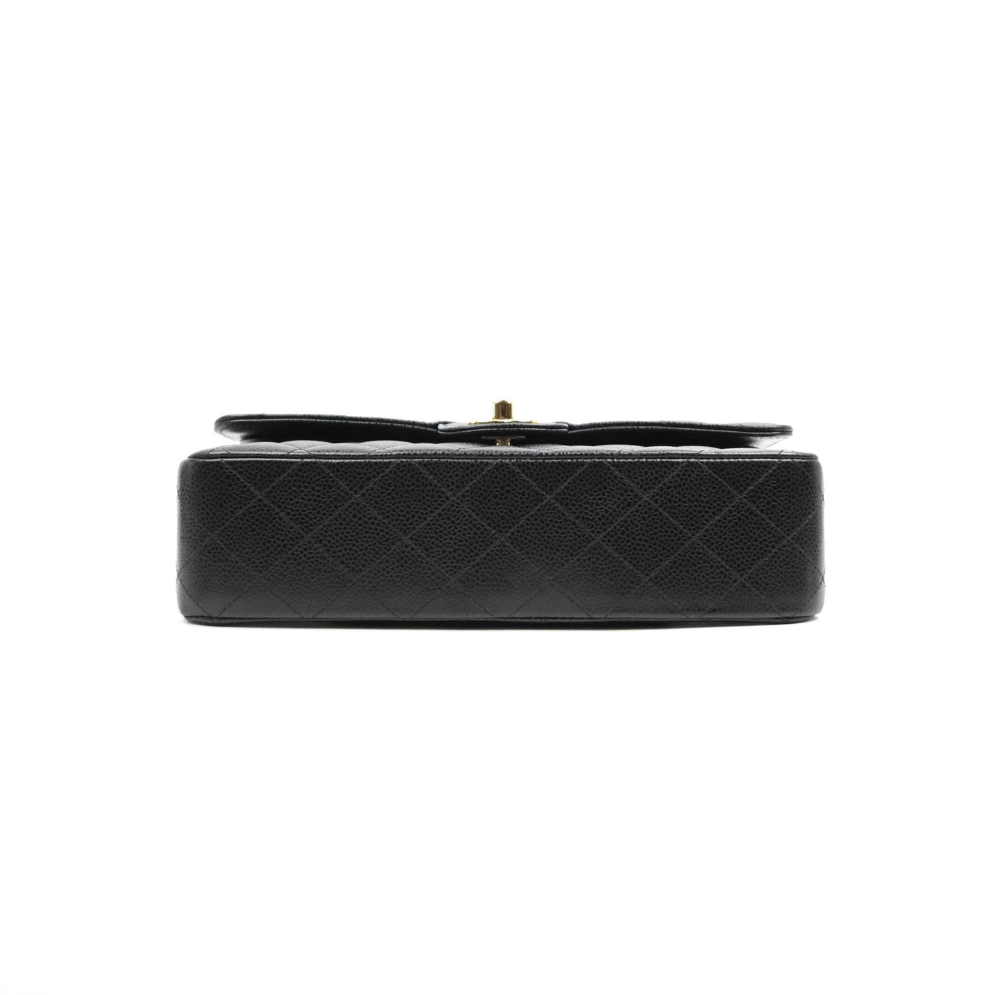 Chanel Classic M/L Medium Double Flap Black Caviar Gold Hardware