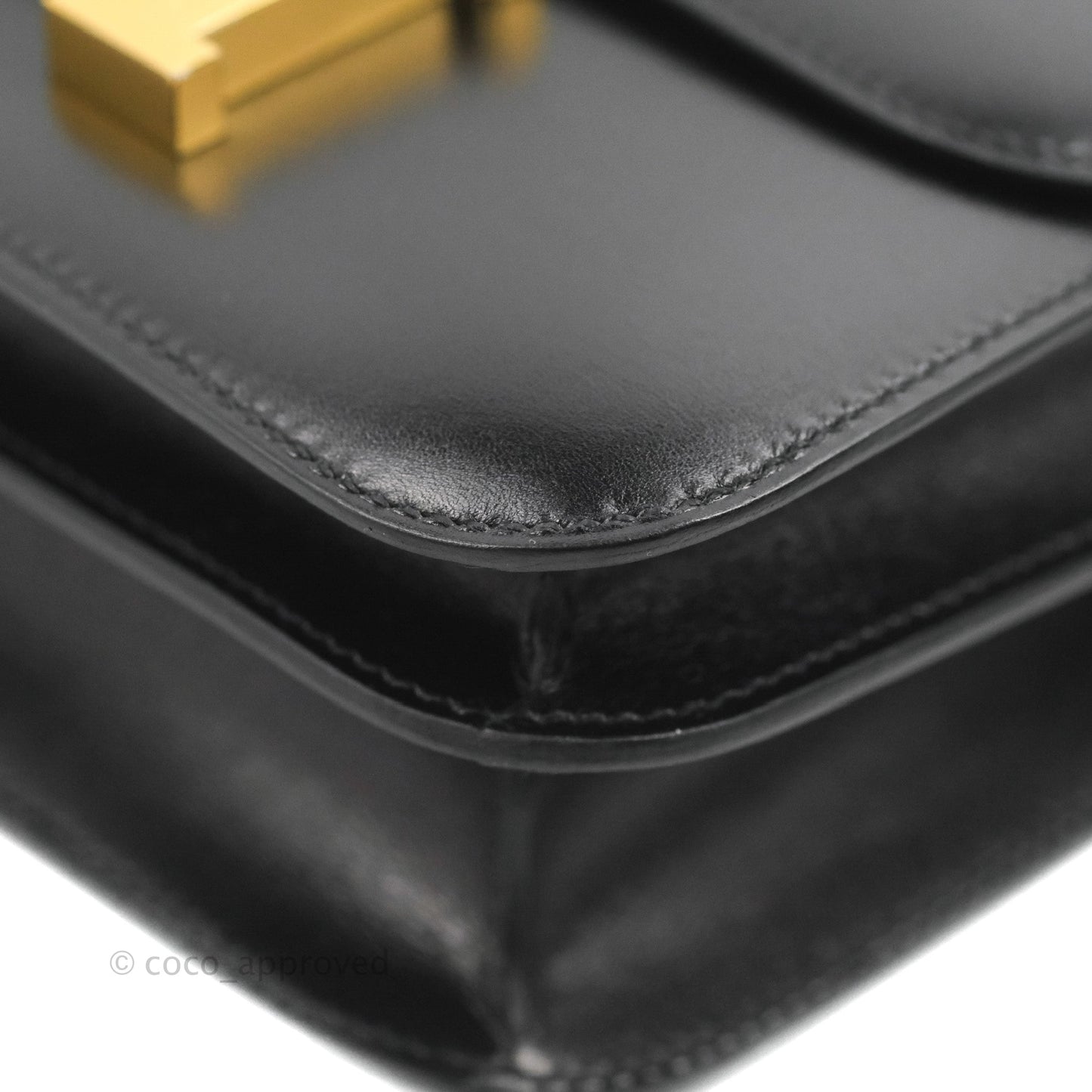 Hermès Constance Mini 18cm Black Box Leather Gold Hardware