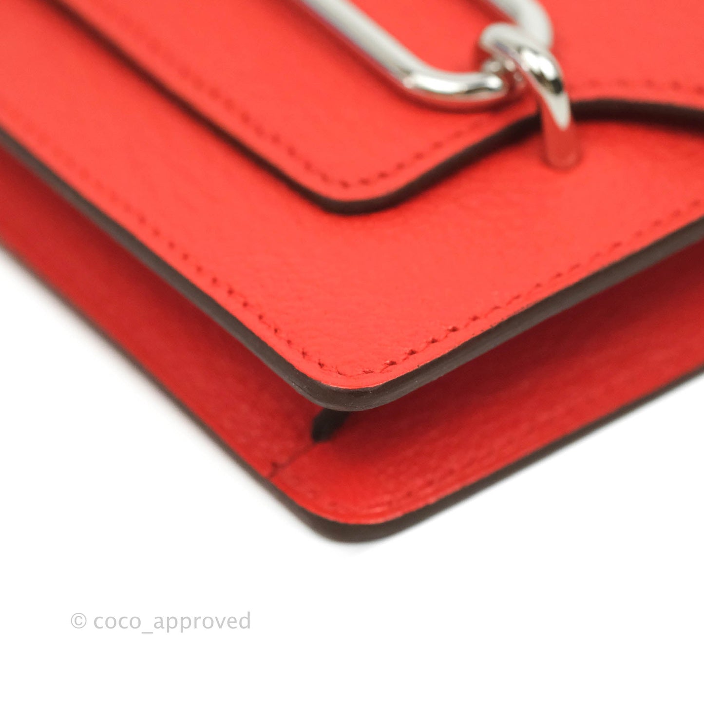 Hermès Roulis Slim Wallet Capucine Palladium Hardware