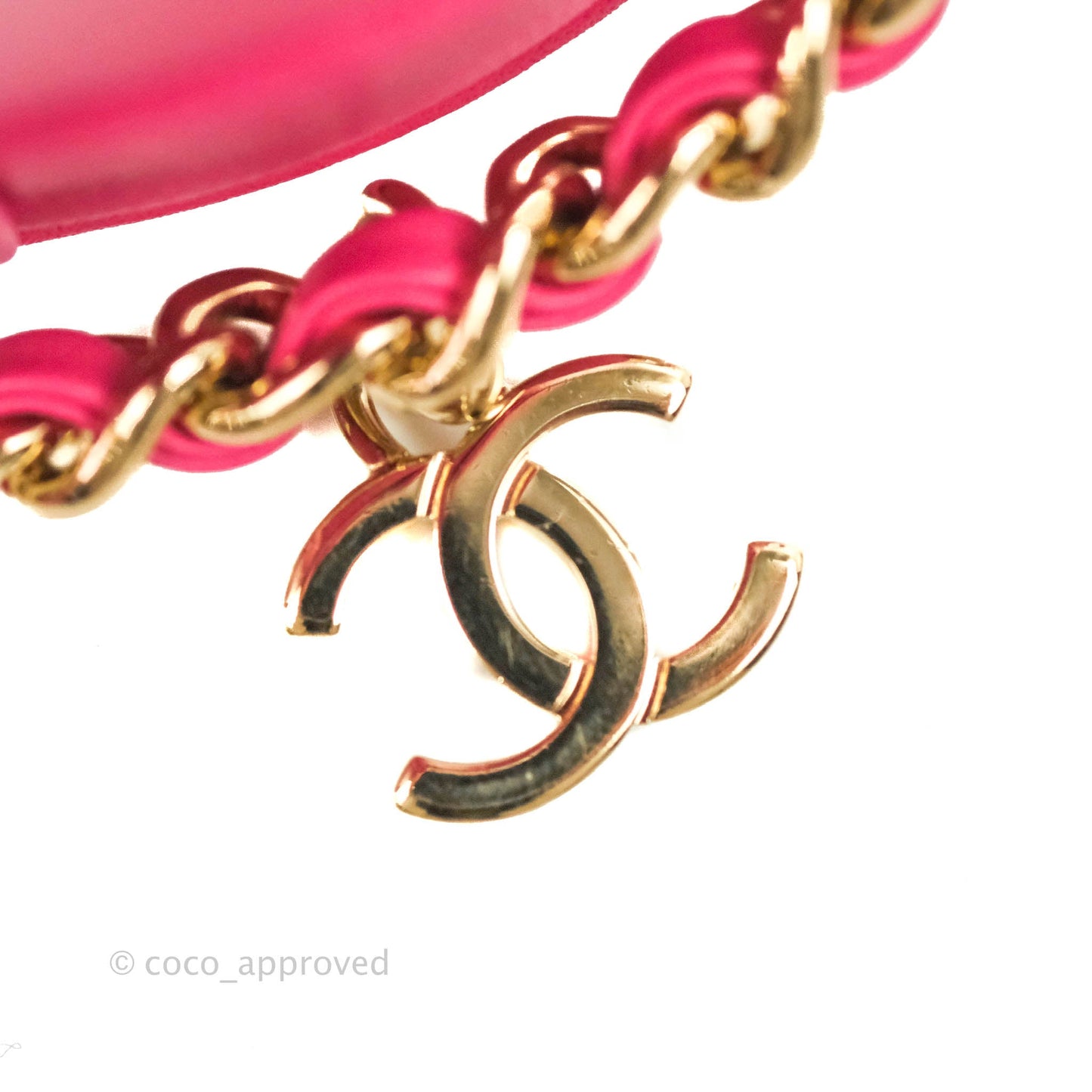 Chanel CC Mania Vanity Case Pink Lambskin Gold Hardware