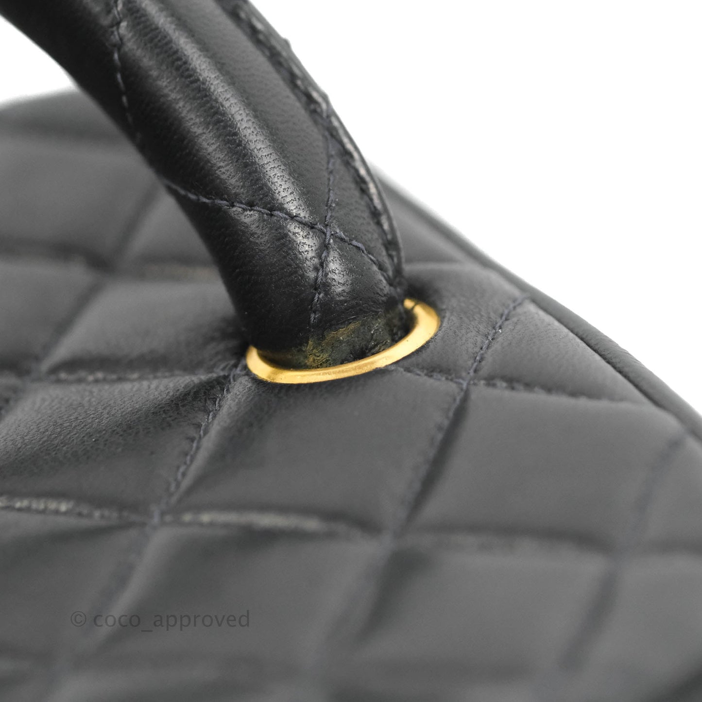 Chanel Vintage Vanity Case Very Dark Navy Lambskin