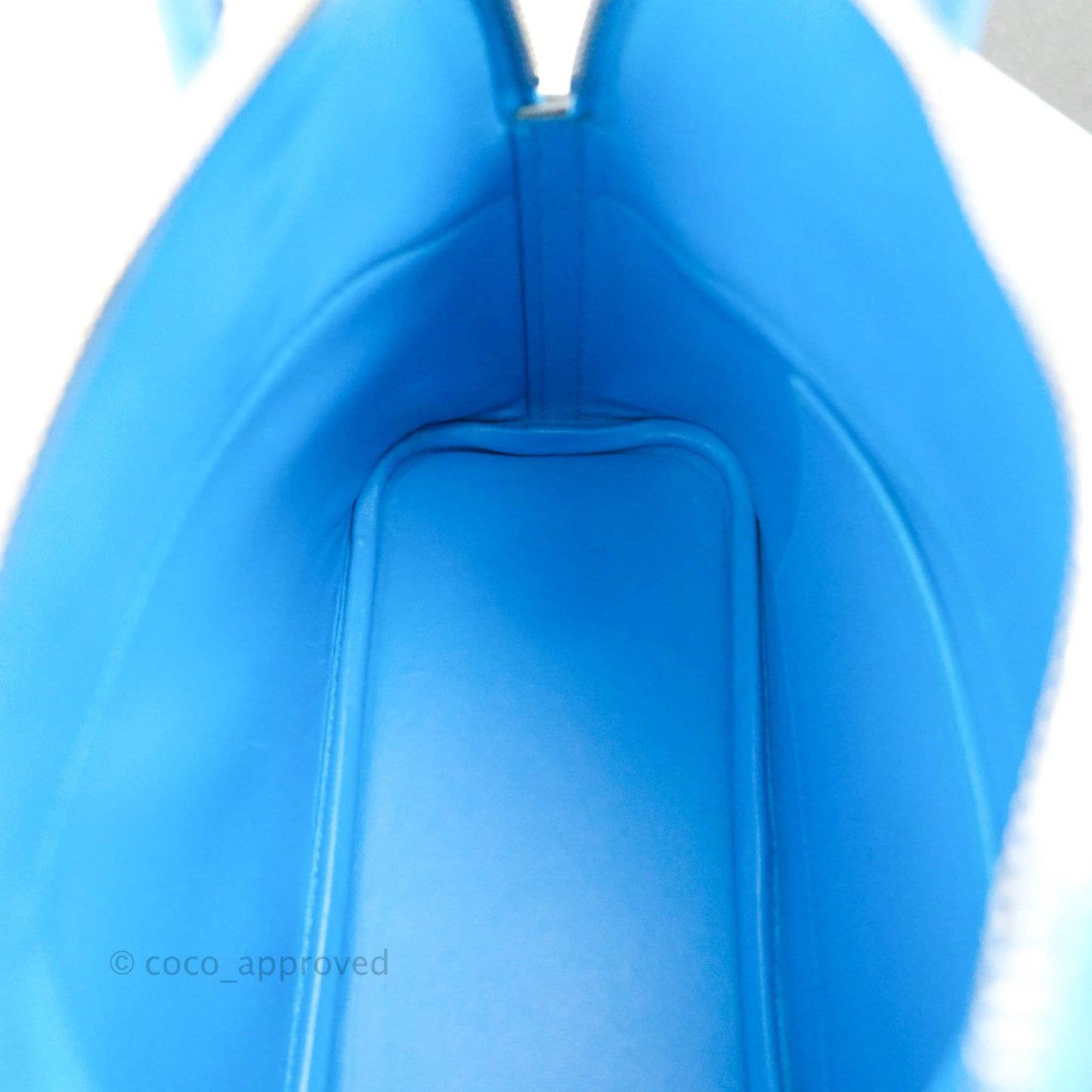 Hermès Bolide 27 Blue Epsom Silver Hardware