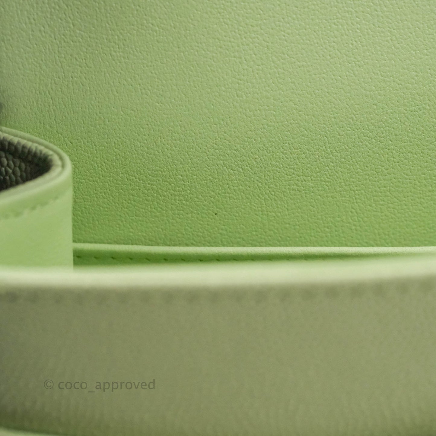 Chanel Classic M/L Medium Flap Quilted Avocado Green Caviar Gold Hardware