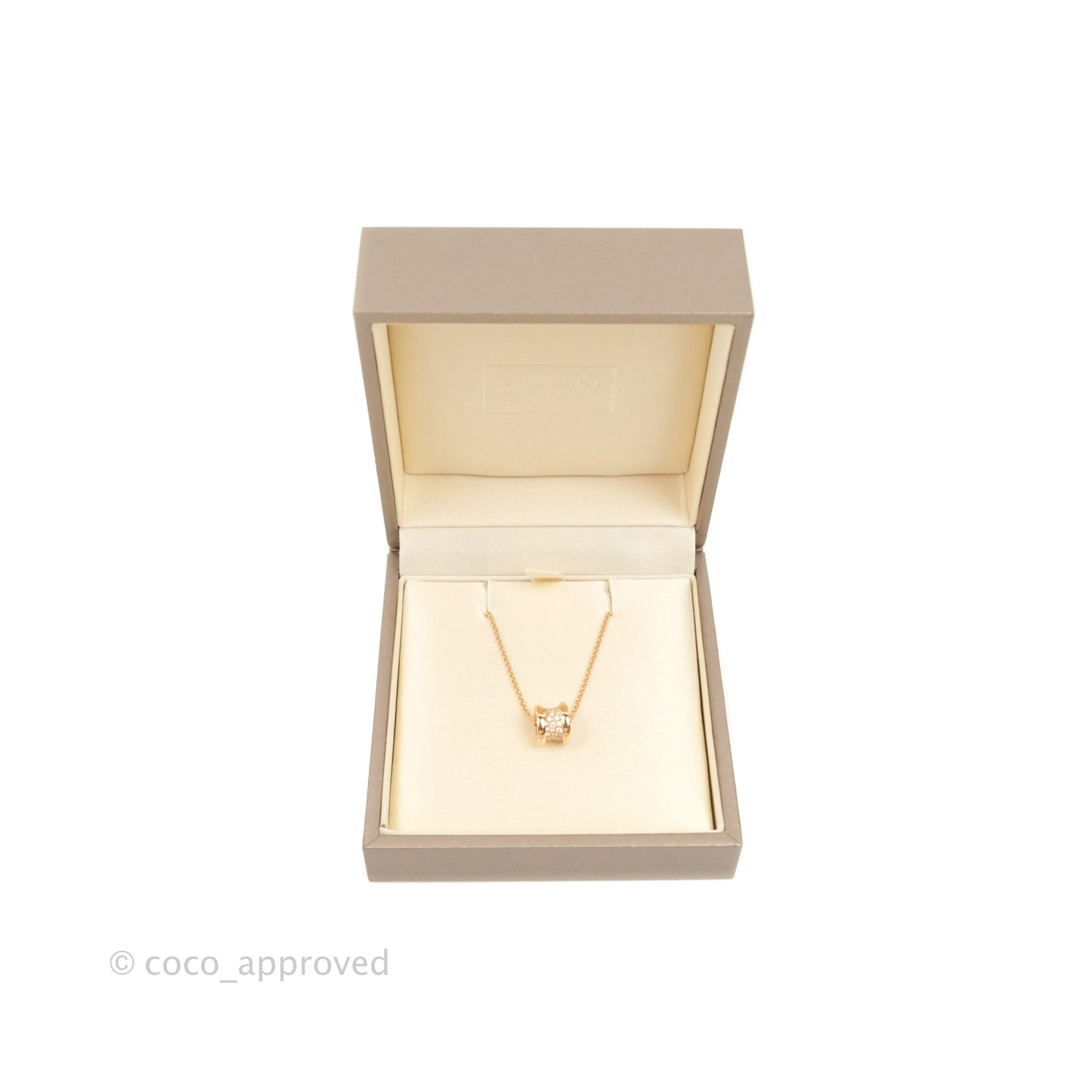 Bvlgari Mini Zero1 18K Rose Gold and Diamond Necklace