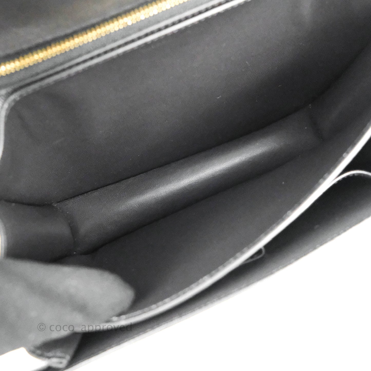 Celine Medium Classic Box Flap Dark Grey Liege Calfskin