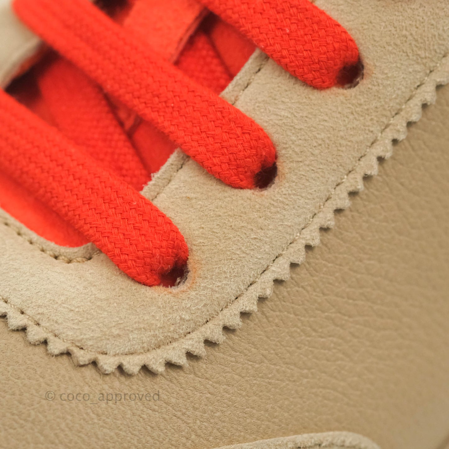 Hermès Bouncing Sneaker Beige Sarrasin / Orange Sanguine Goatskin Size 35.5
