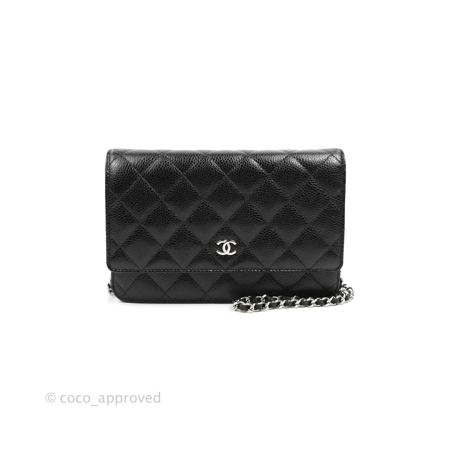 Chanel Quilted Classic WOC Black Caviar Silver Hardware