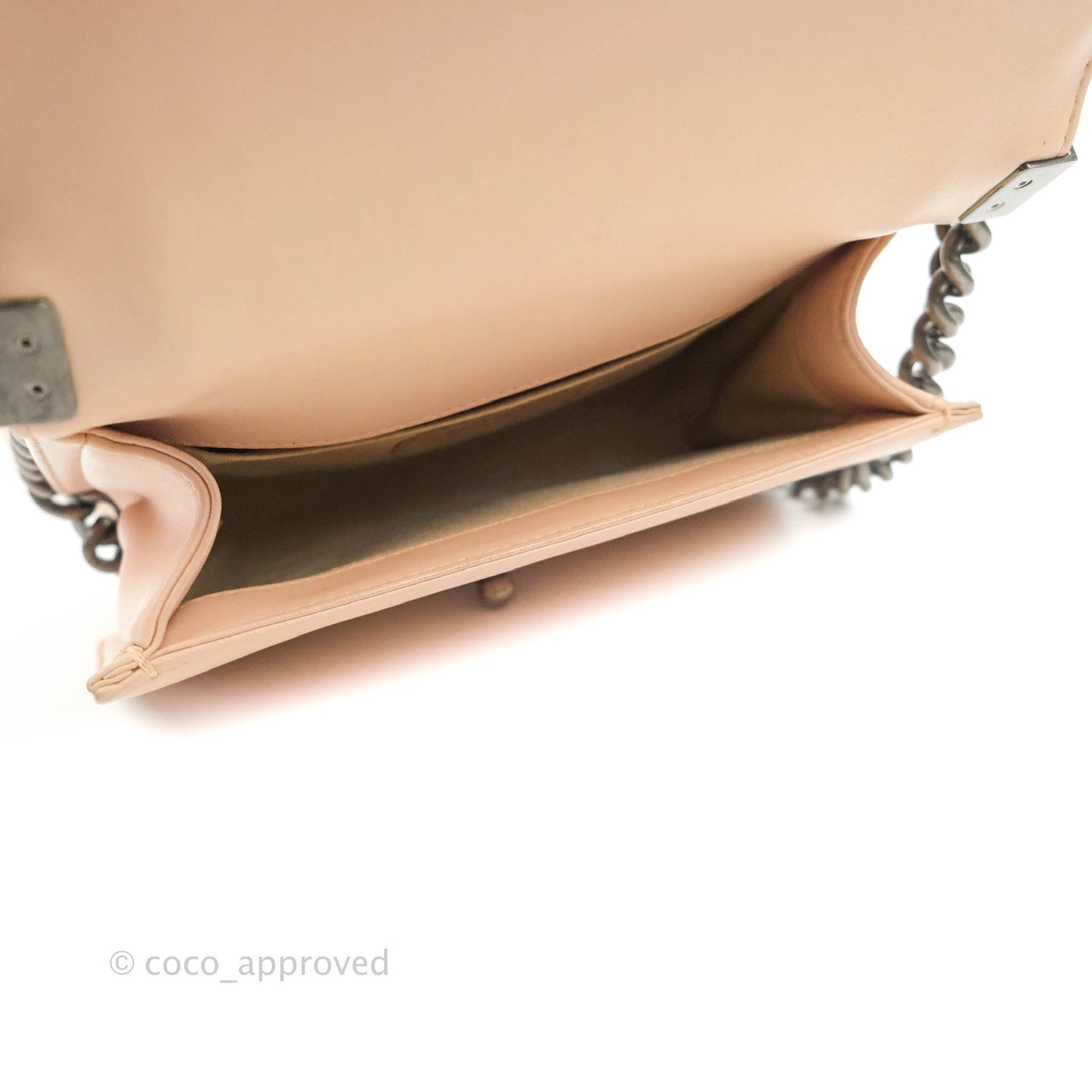 Chanel Boy Small Light Beige Pink Calfskin Ruthenium Hardware