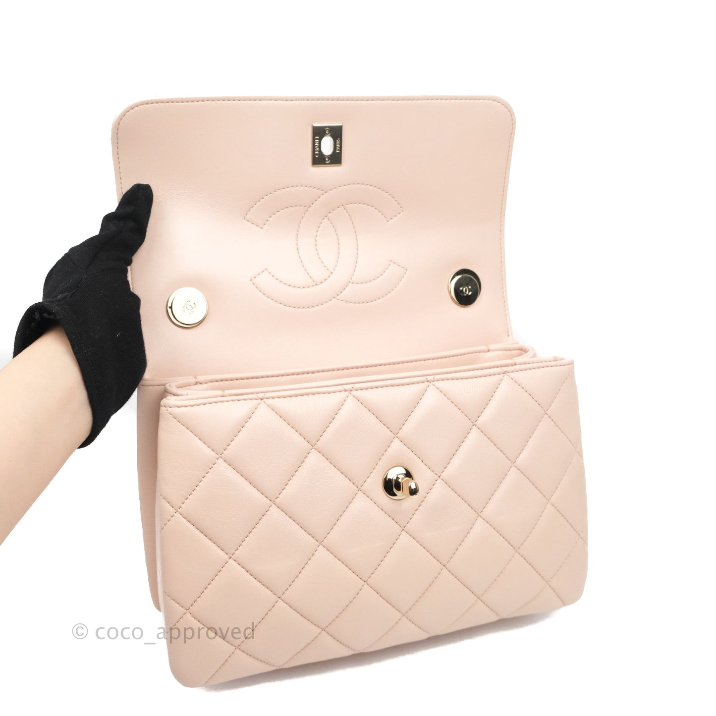 Chanel Small Trendy CC Light Pink Lambskin Gold Hardware