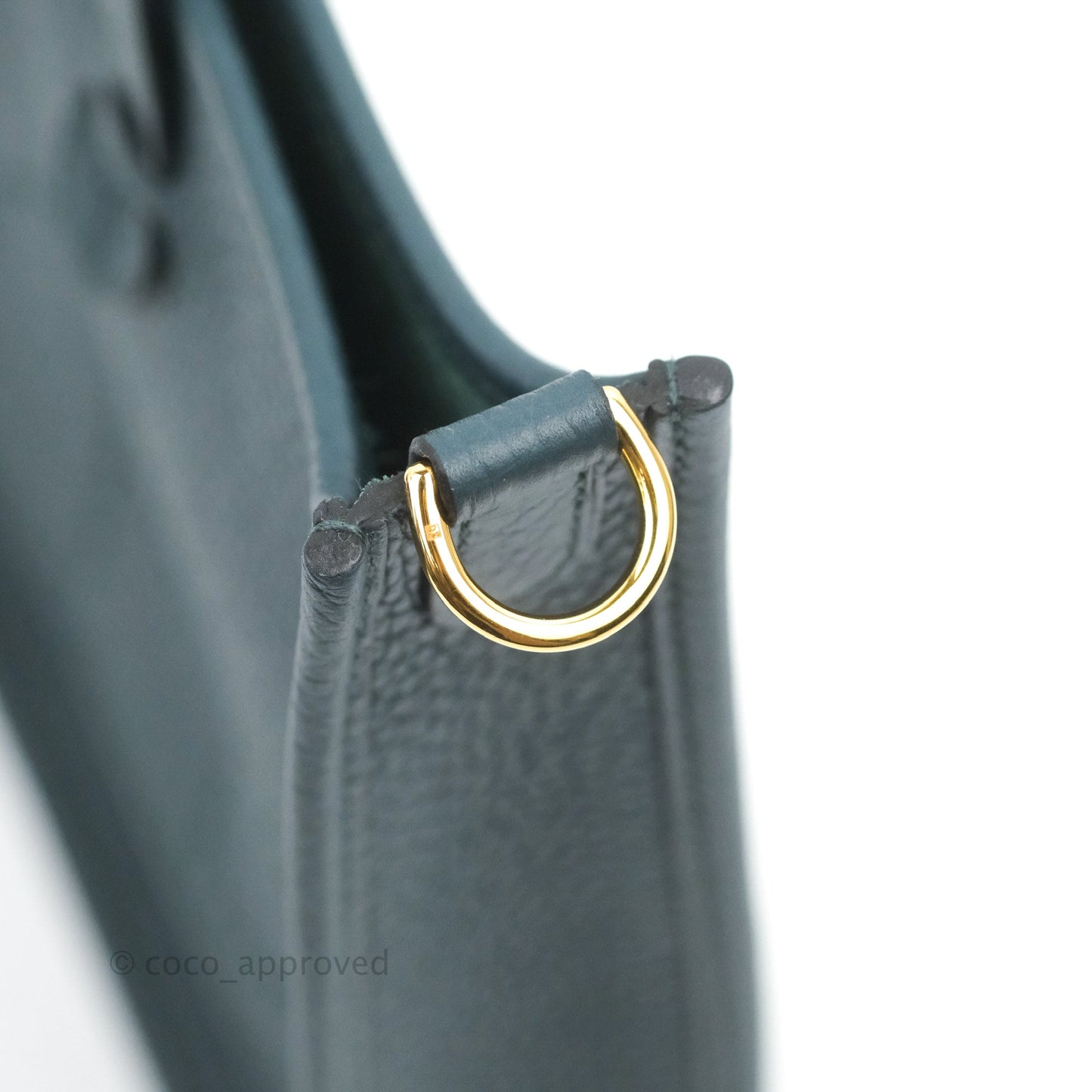 Hermès Mini Evelyne 16 Vert Cypress Clemence Gold Hardware