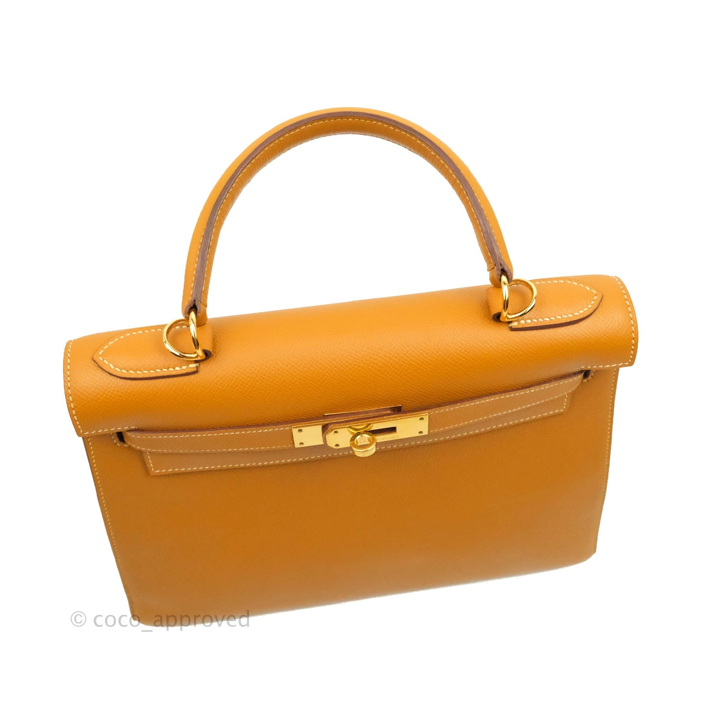 Hermès Vintage Kelly 28 Gold Epsom Gold Hardware
