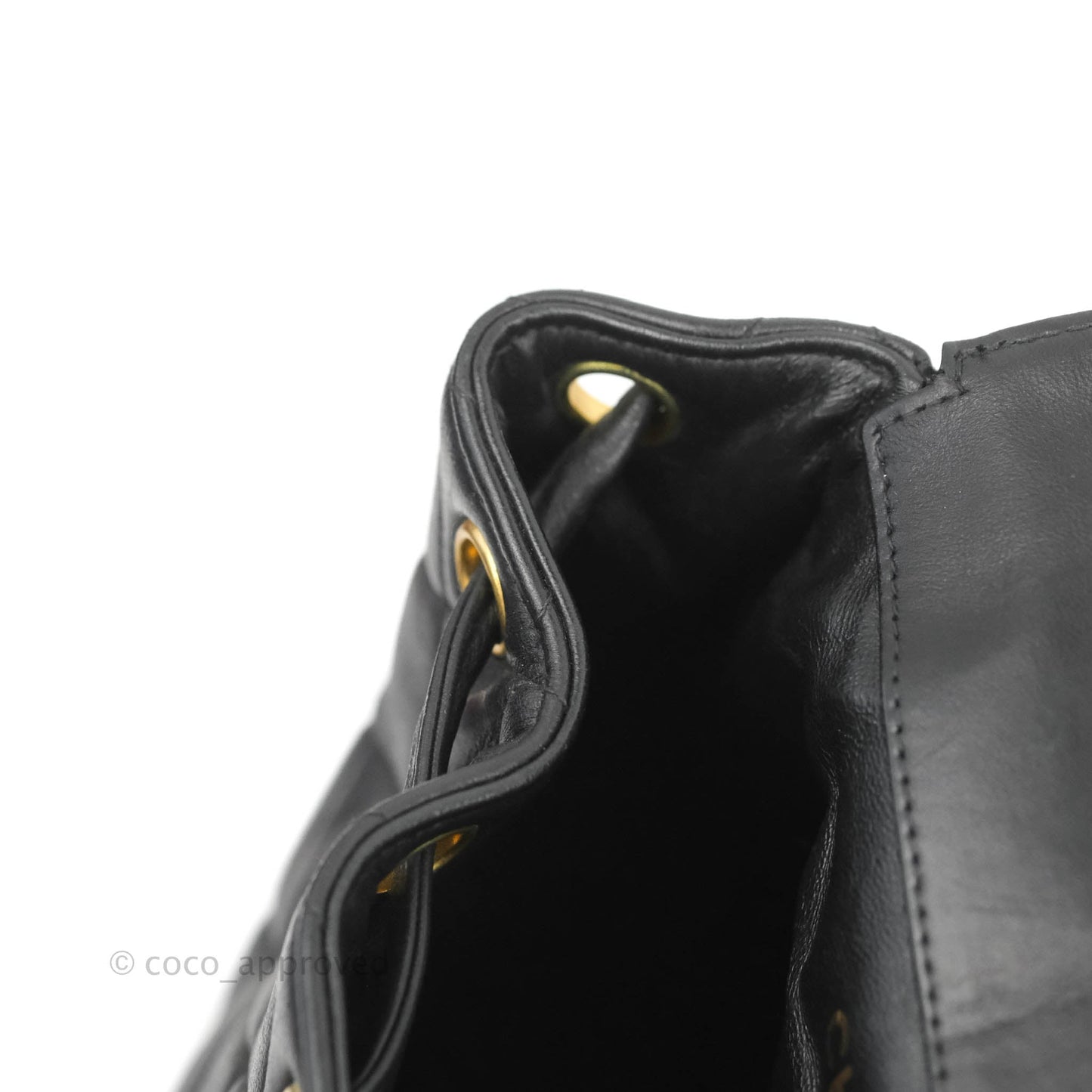 Chanel Vintage CC Duma Backpack Black Lambskin 24K Gold Hardware
