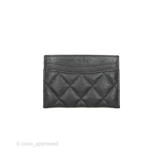 Chanel Quilted Classic Flat Card Holder So Black Calfskin