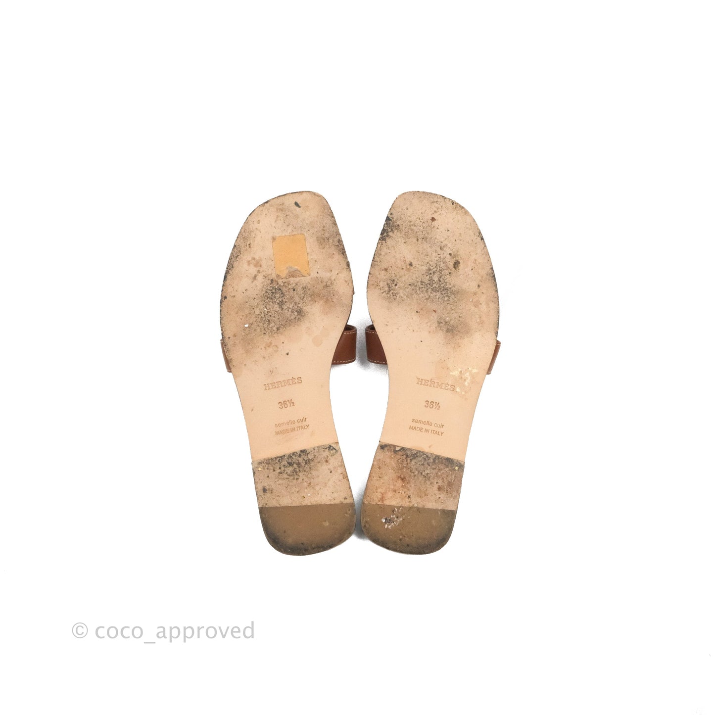 Hermès Oran Sandals in Gold Size 36.5