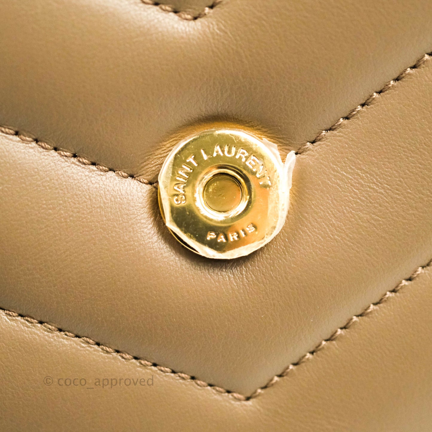 Saint Laurent Loulou Small Bag Taupe Gold Hardware