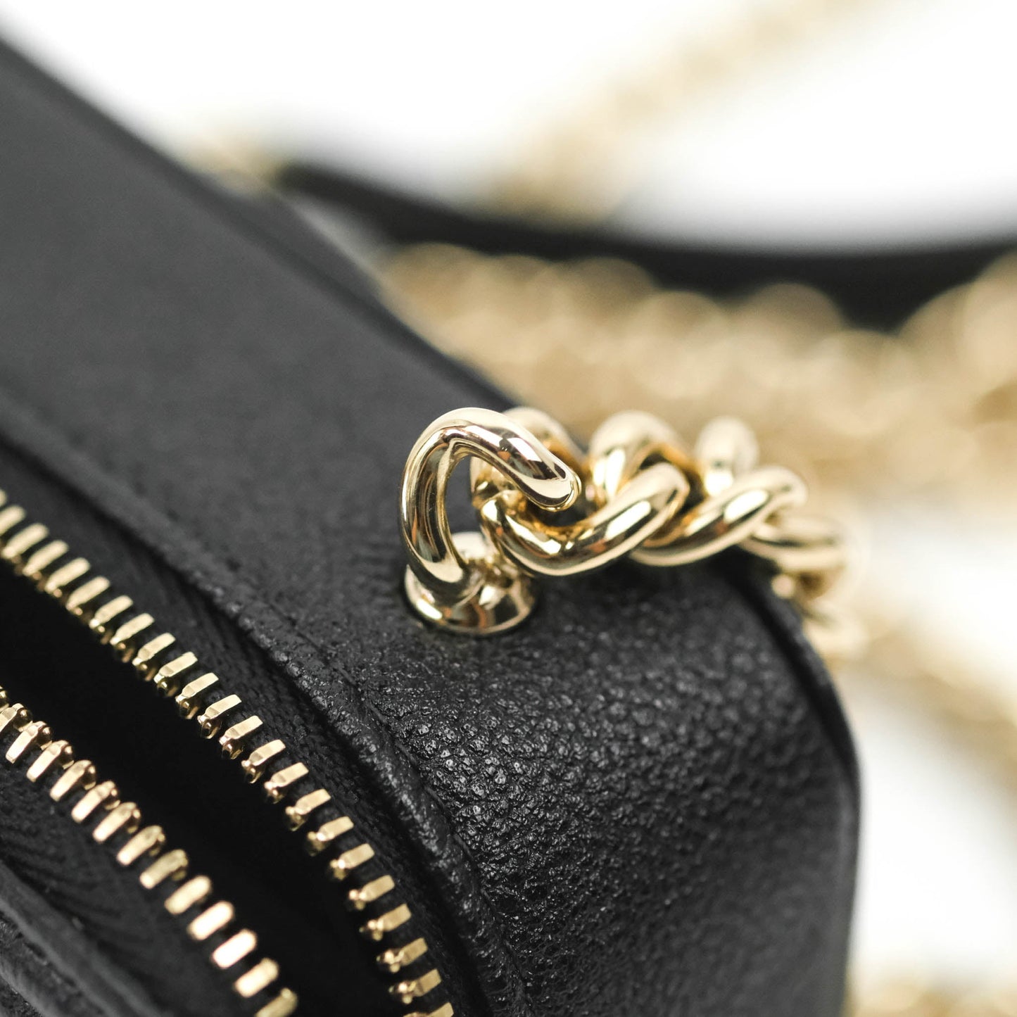 Chanel Mini Boy Clutch with Chain Black Caviar Gold Hardware