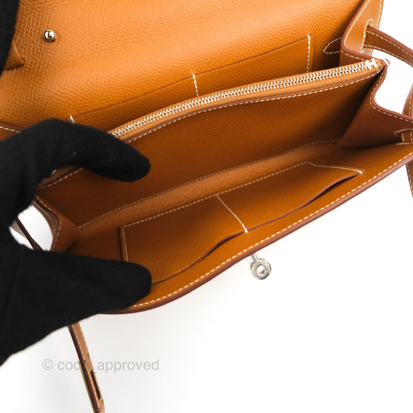 Hermès Kelly To Go Wallet Gold Epsom Palladium Hardware