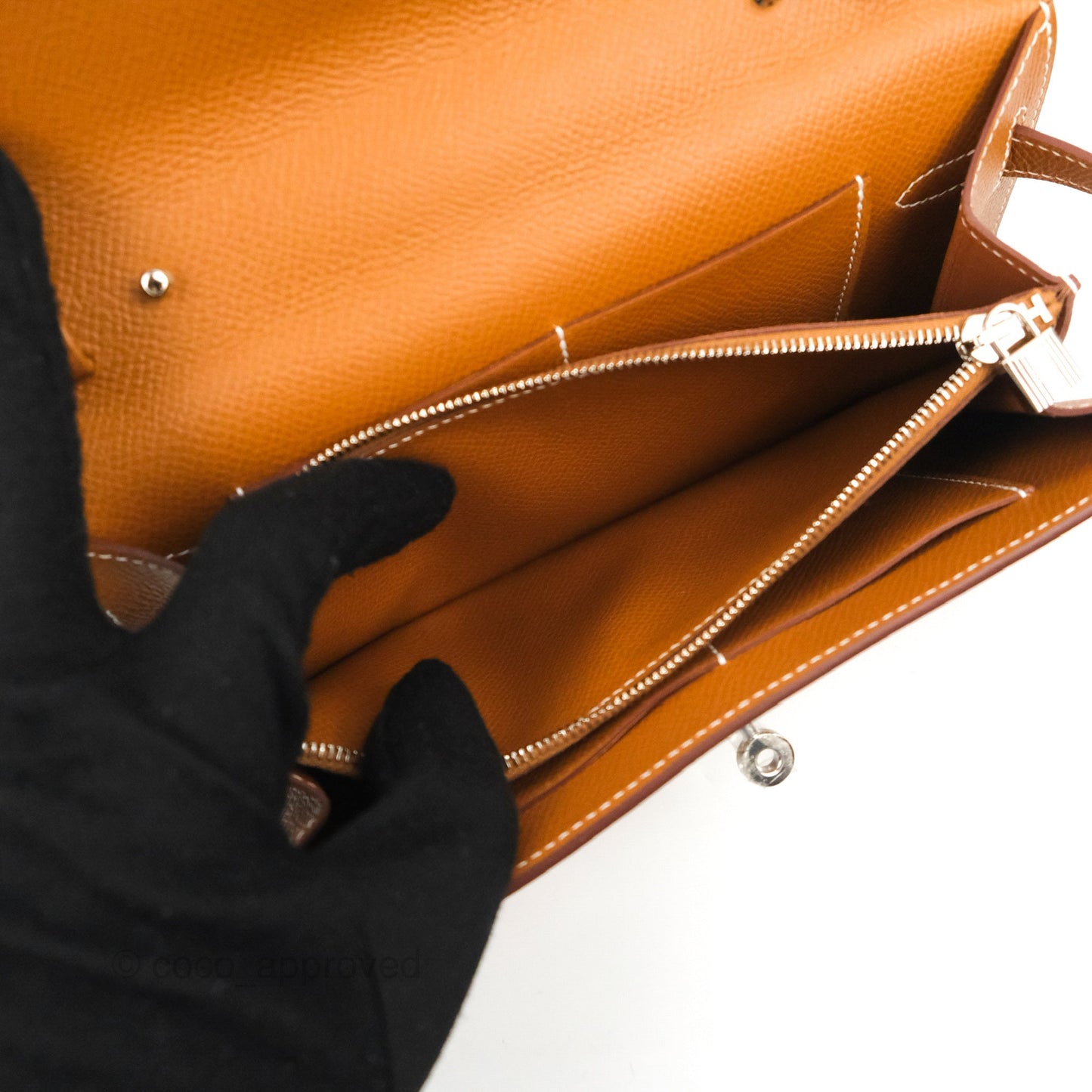 Hermès Kelly To Go Wallet Gold Epsom Palladium Hardware