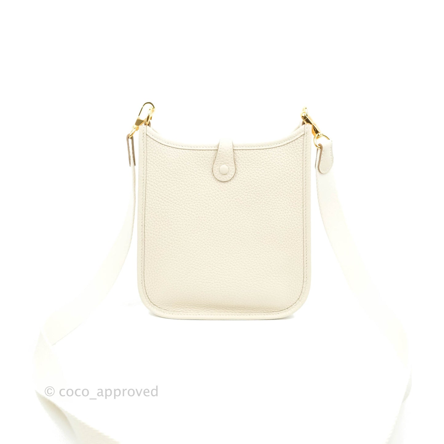 Hermès Mini Evelyne Craie Clemence Gold Hardware