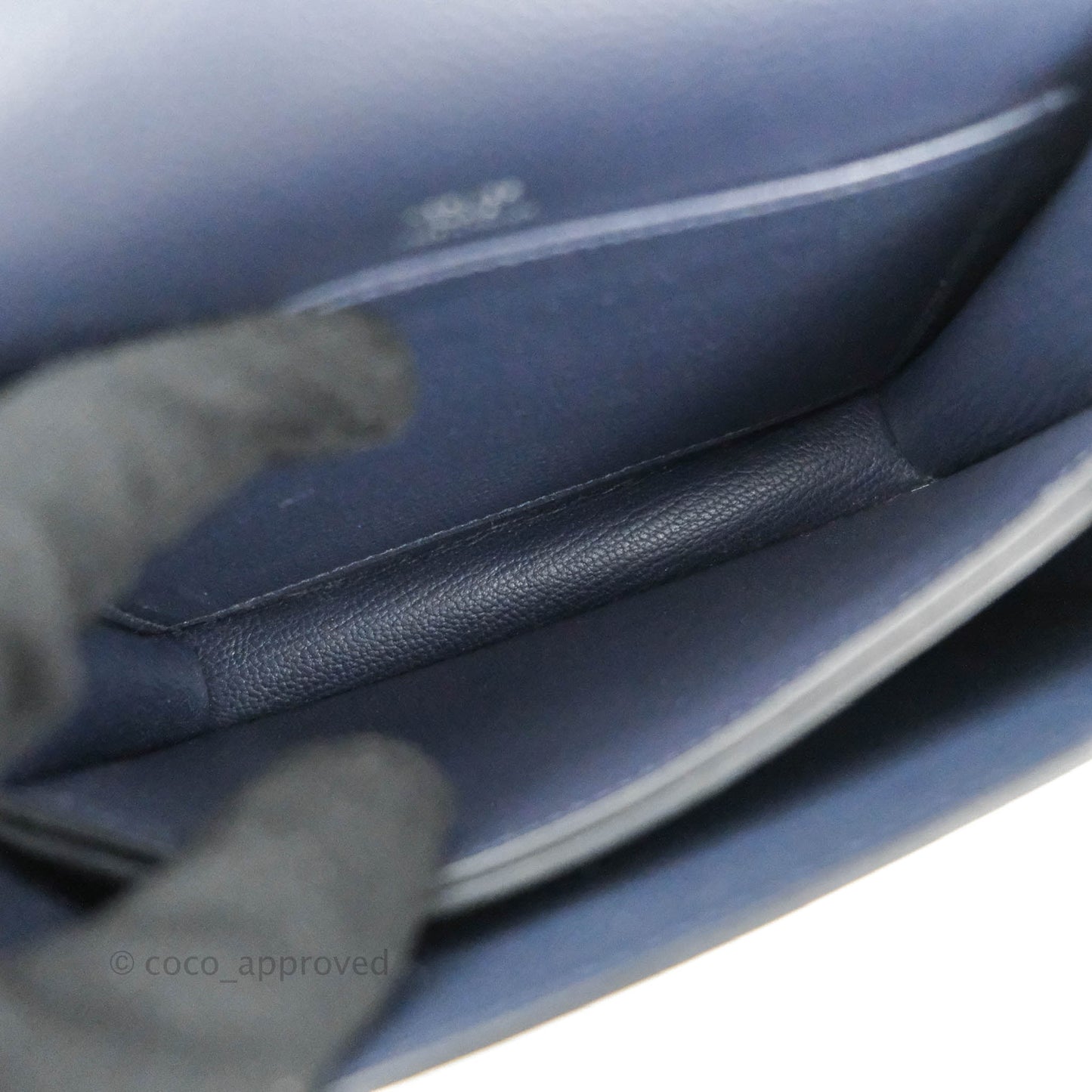 Hermès Roulis Mini 18 Bleu Nuit Evercolor Palladium Hardware