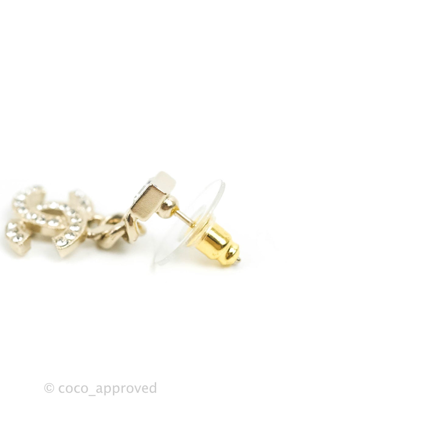 Chanel Crystal CC Drop Earrings 22B