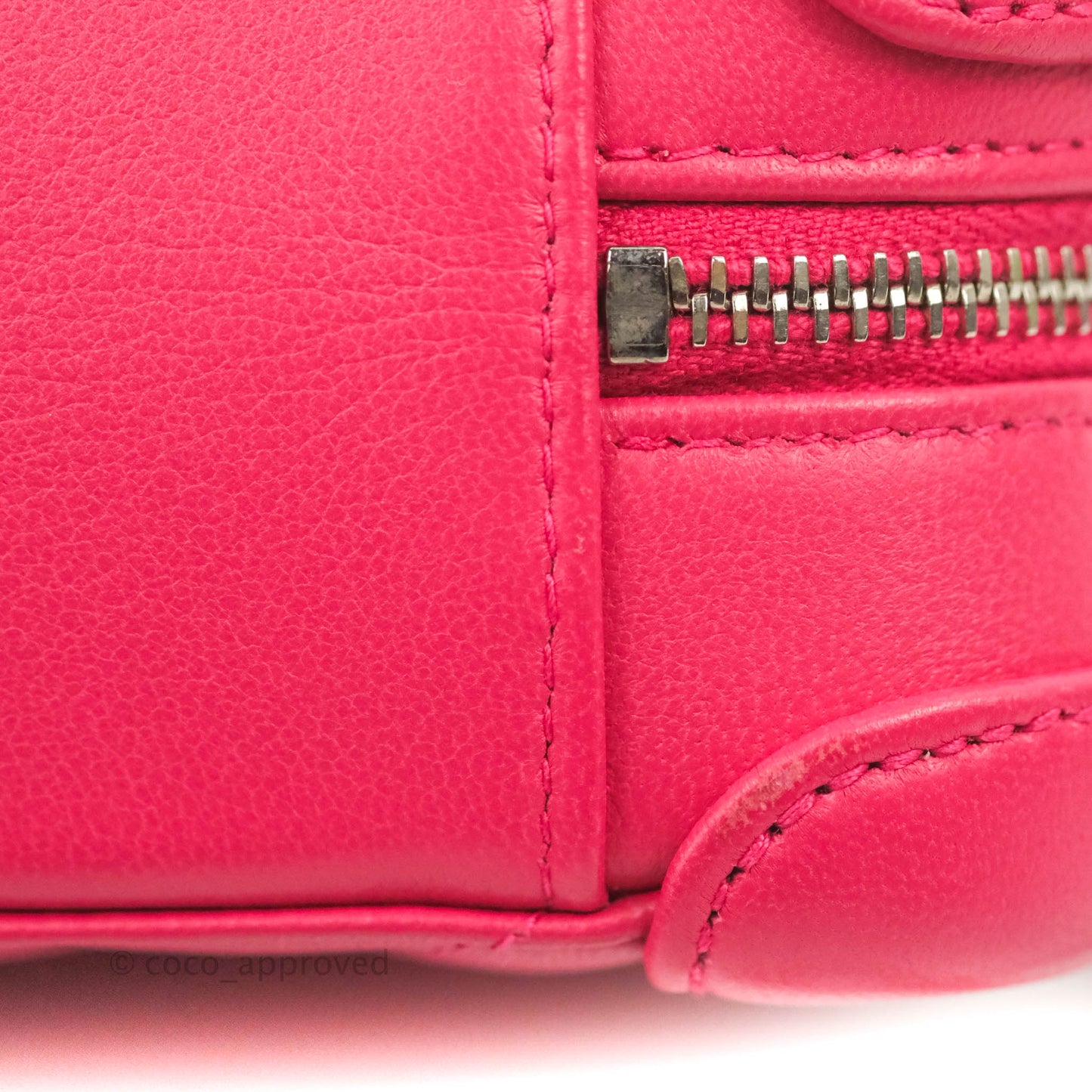 Chanel Mini Quilted Camera Case Pink Lambskin Silver Hardware