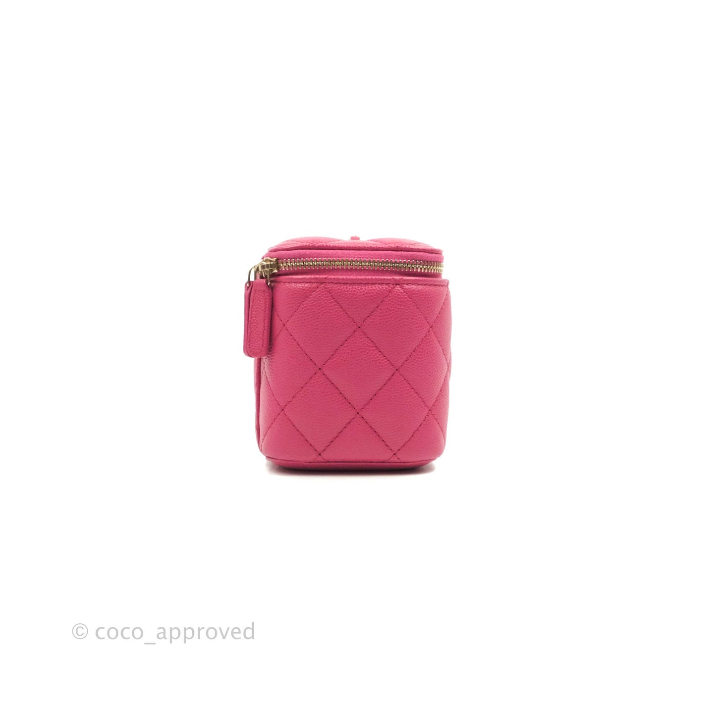 Chanel Vanity with Classic Chain Pink Caviar Gold Hardware