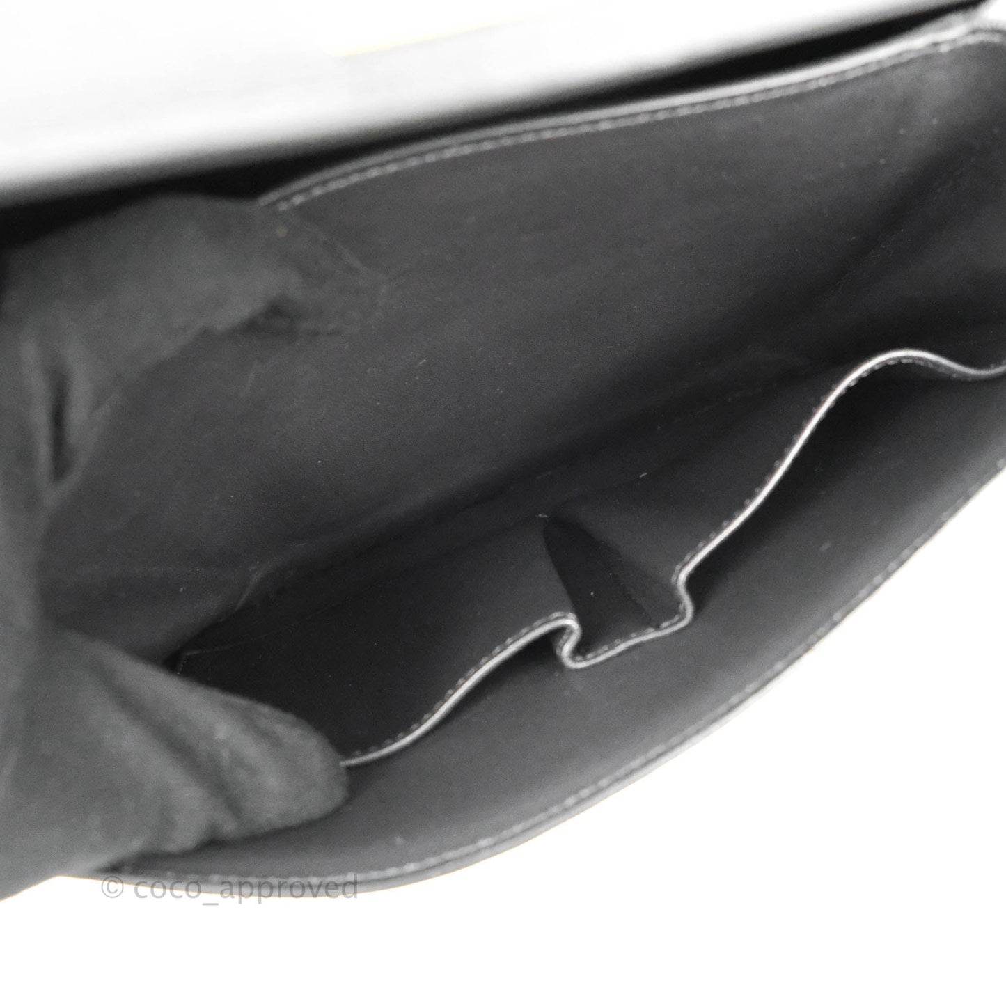 Celine Medium Classic Box Flap Dark Grey Liege Calfskin
